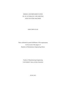 DESIGN AND IMPLEMENTATION OF AN AUTOMATIC COIN