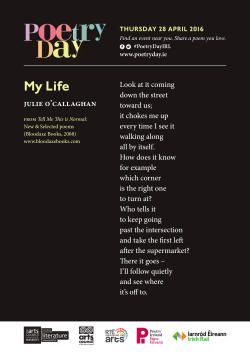 My life - Poetry Ireland