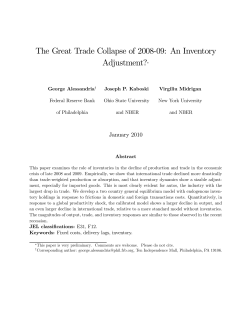 The Great Trade Collapse of 2008-09