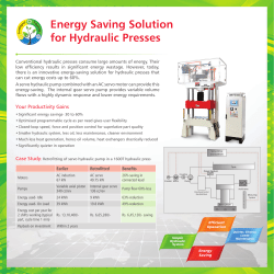 Energy Saving Solution for Hydraulic Presses