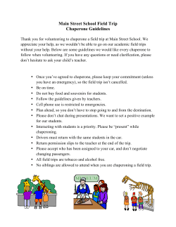 Field Trip Chaperone Guildlines