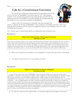 Calls for a Constitutional Convention