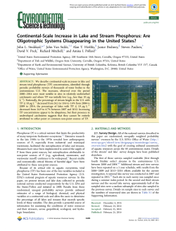Continental-Scale Increase in Lake and Stream