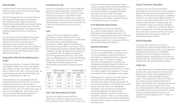 State Budget Proposition 98 and the Maintenance Factor Local