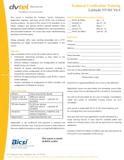 Technical Certification Training Latitude NVMS V6.4