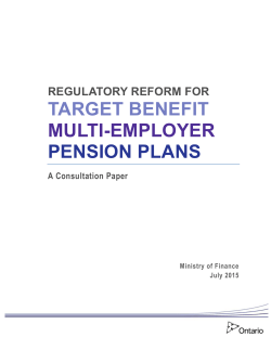 THE ONTARIO RETIREMENT PENSION PLAN