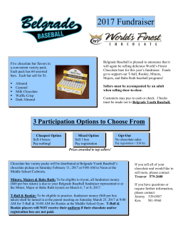 Chocolate Fundraiser Info Sheet