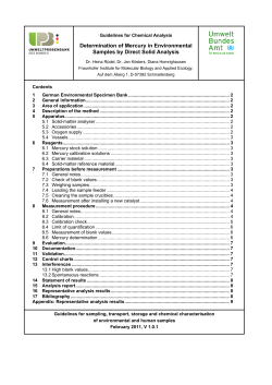 Determination of Mercury in Environmental