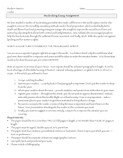 Muckraking Essay