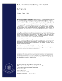 MHC Reconnaissance Survey Town Report