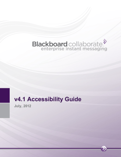 Blackboard IM Accessibility Guide