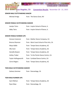 Los Angeles, CA Convention Results November 20 - 22