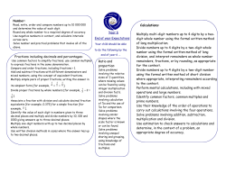 Year 6 Calculations: Multiply multi-digit numbers up to 4 digits by a