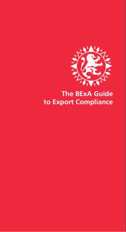 The BExA Guide to Export Compliance