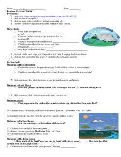 Name: Date: Ecology - Cycles of Matter Procedure: 1. Go to http