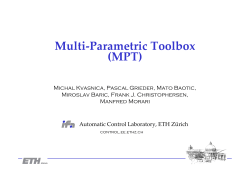 Multi-Parametric Toolbox - Automatic Control Laboratory