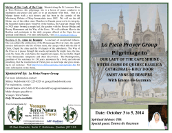 La Pieta Prayer Group Pilgrimage to