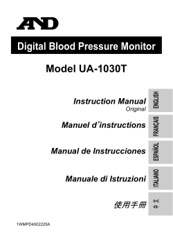 Digital Blood Pressure Monitor Model UA