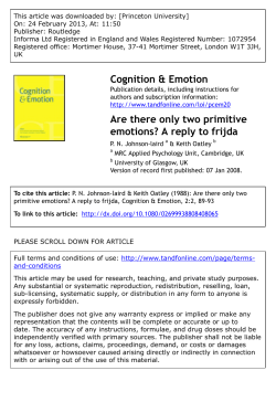 Are there only two primitive emotions? A reply to frijda