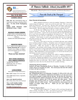 Parent Newsletter #15
