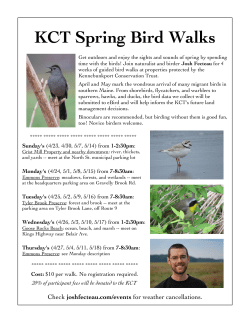 KCT Spring Bird Walks