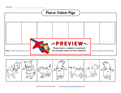 Place Value Pigs - Super Teacher Worksheets