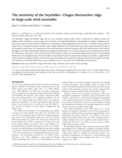 The sensitivity of the Seychelles&ndash;Chagos