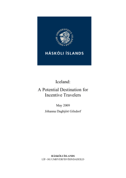Iceland: A Potential Destination for Incentive Travelers