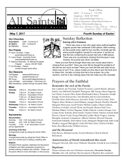 May 7, 2017 Bulletin