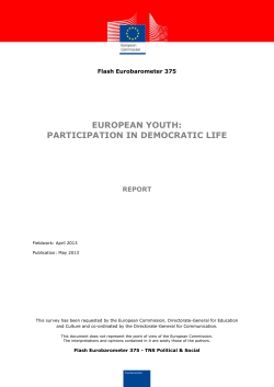 European Youth: Participation in Democratic Life (2013)