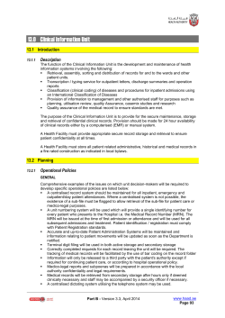 13.0 Clinical Information Unit - Health Facility Briefing System 5