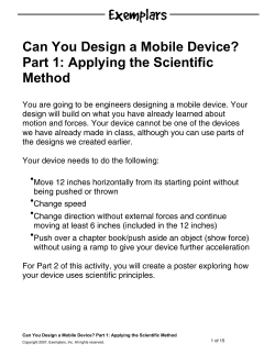 Can You Design a Mobile Device? Part 1: Applying the Scientific