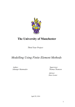 The University of Manchester Modelling Using