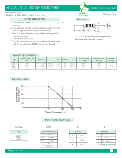 METAL FILM FIXED RESISTORS