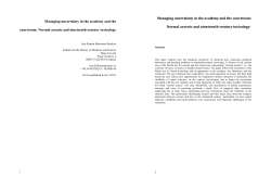 Managing uncertainty in the academy and the courtroom