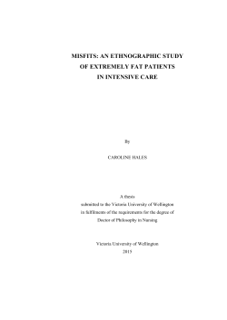 MISFITS: AN ETHNOGRAPHIC STUDY OF EXTREMELY FAT