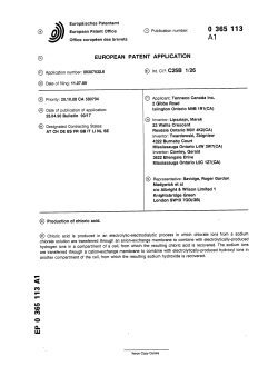 Production of chloric acid - European Patent Office