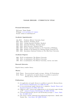 CV in pdf format - Einstein Institute of Mathematics @ The Hebrew