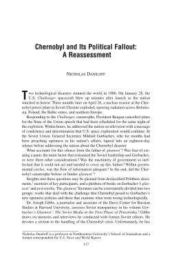 Chernobyl and Its Political Fallout