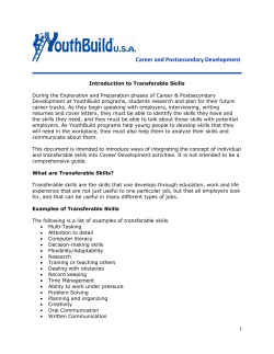 Career and Postsecondary Development