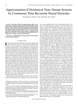 Approximation of Dynamical Time-Variant Systems by Continuous