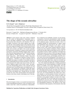 The shape of the oceanic nitracline