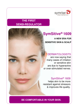 Skin Care Alert SymSitive 1609