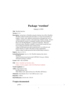 Package `wordnet`