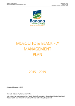 Mosquito and Black Fly Management Plan