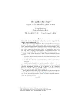 The SIunits package