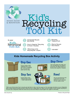 Kids Recycling Book - Mojave Desert and Mountain Recycling