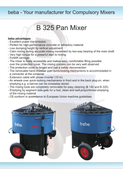 Panmixer B 325 - beba Mischtechnik GmbH