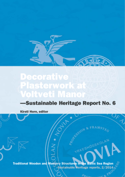 PDF Decorative Plasterwork at Voltveti Manor&mdash;Report