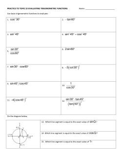 sin30 cos60 3 cot30 - 1 cos30 4 cos45 -